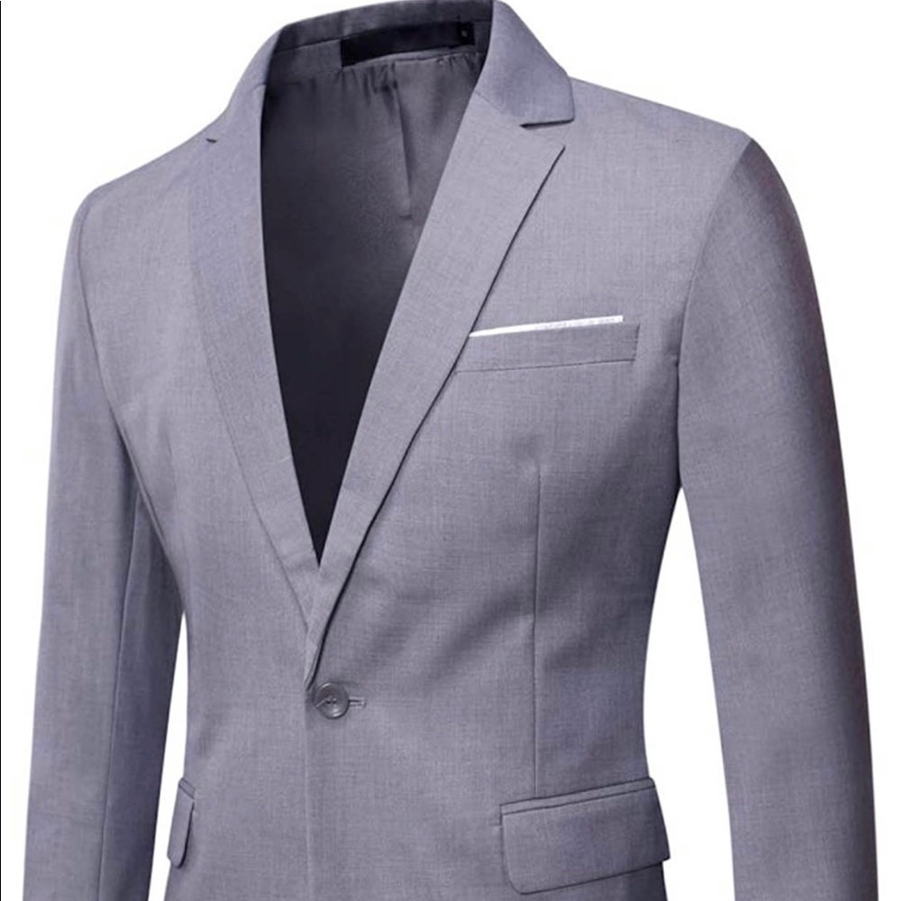 Wulful Men’s One Button Slim Fit Blazer Size 2XL